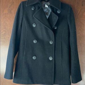 J Crew Wool Coat size extra small XS Black